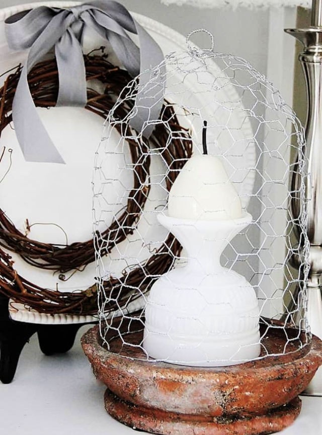 Farmhouse Chicken Wire Cloche Ideas