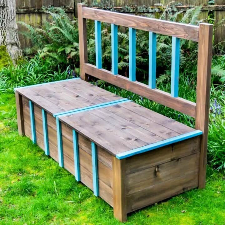 DIY Outdoor Toy Storage Bench