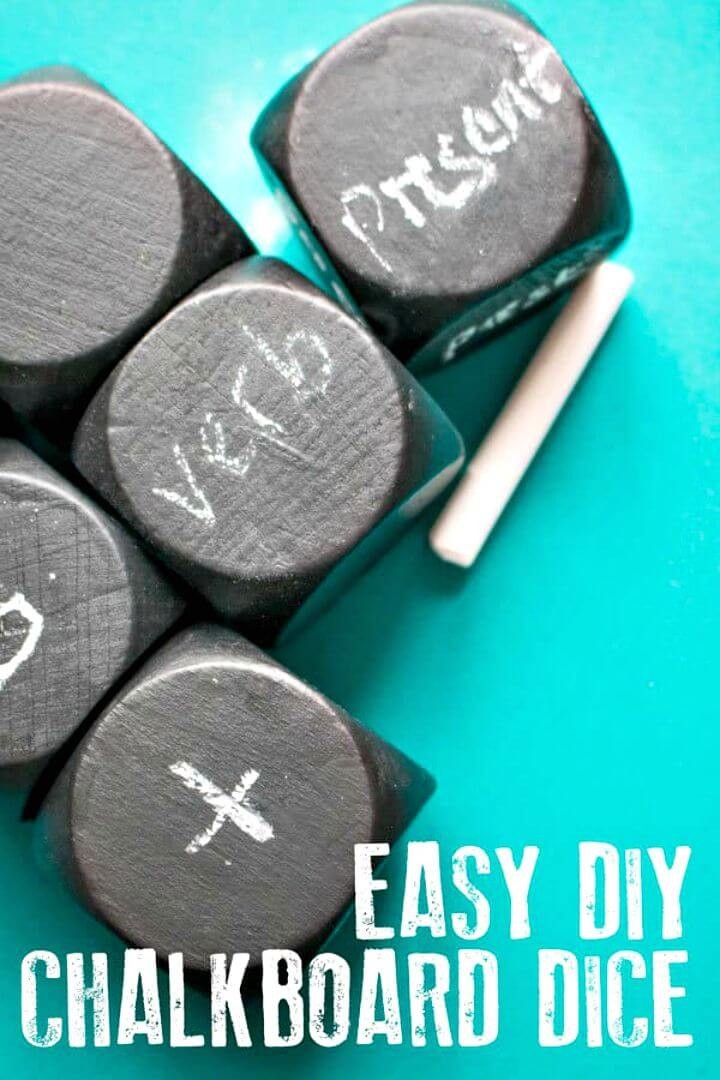 DIY Chalkboard Dice for Learning and Play:
