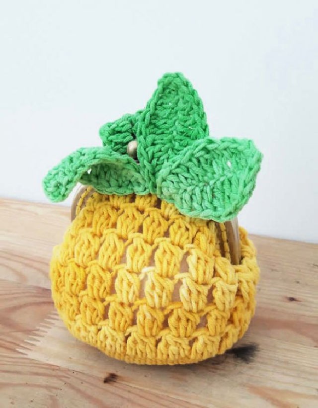 Crochet Pineapple Coin Purse – Free Pattern