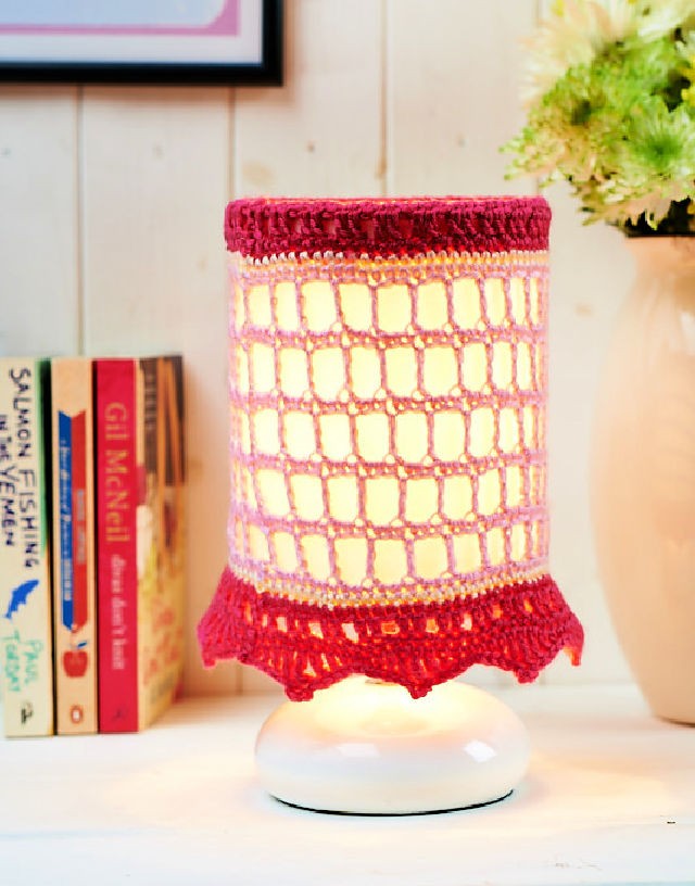 Crochet Lampshade Cover – Free PDF Pattern