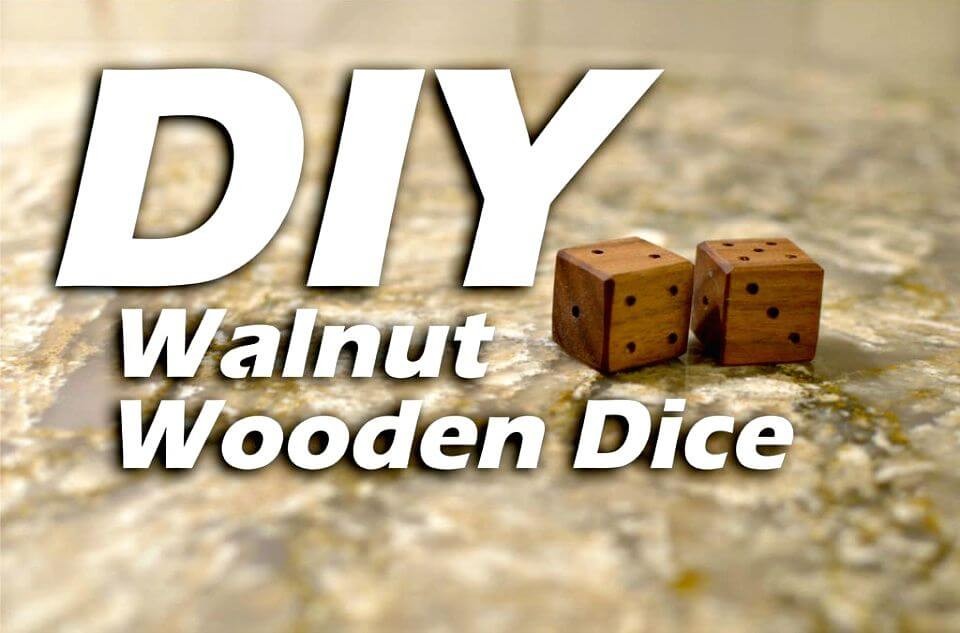 DIY Walnut Wooden Dice:
