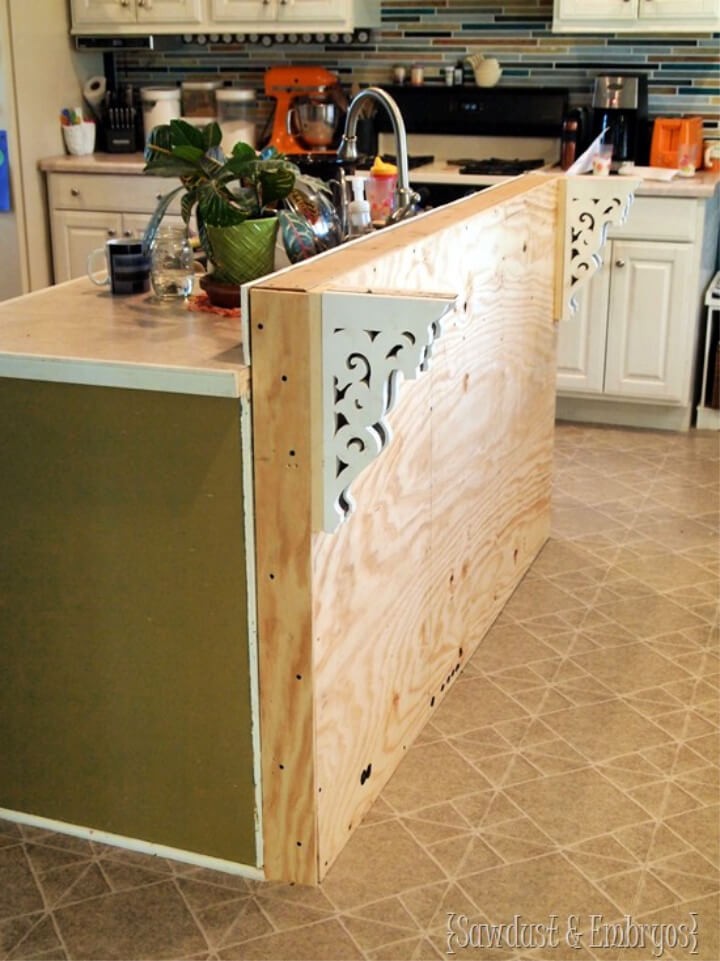 DIY Corbels for a Breakfast Bar