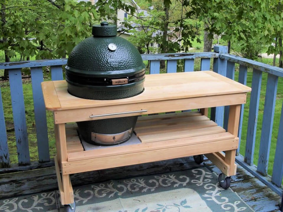 Make a Big Green Egg Cypress Table