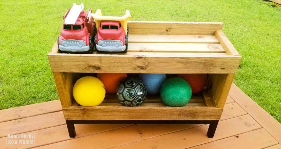 Building a Backyard Toy Storage Shelf