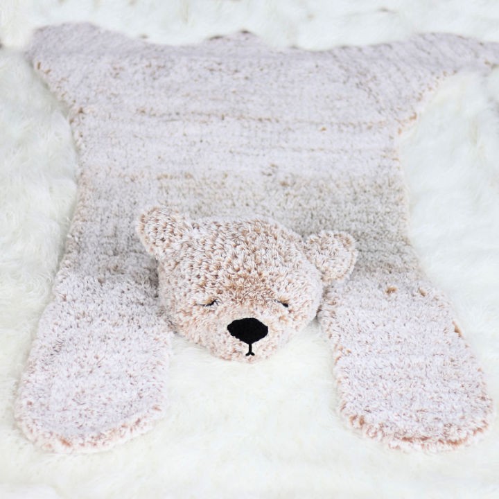 Easiest Bear Blanket Rug to Crochet