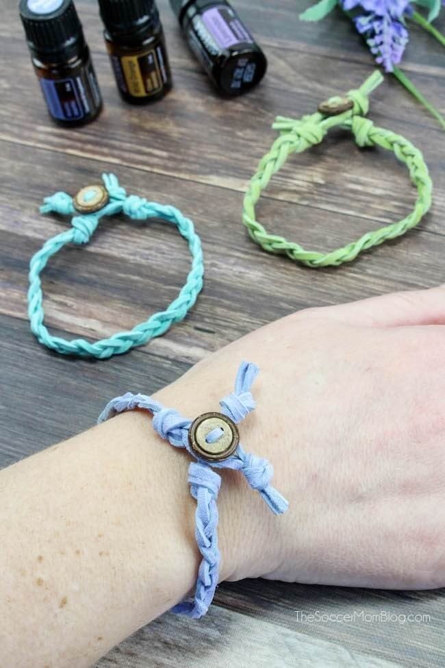 DIY Braided Essential Oil Diffuser Bracelets: