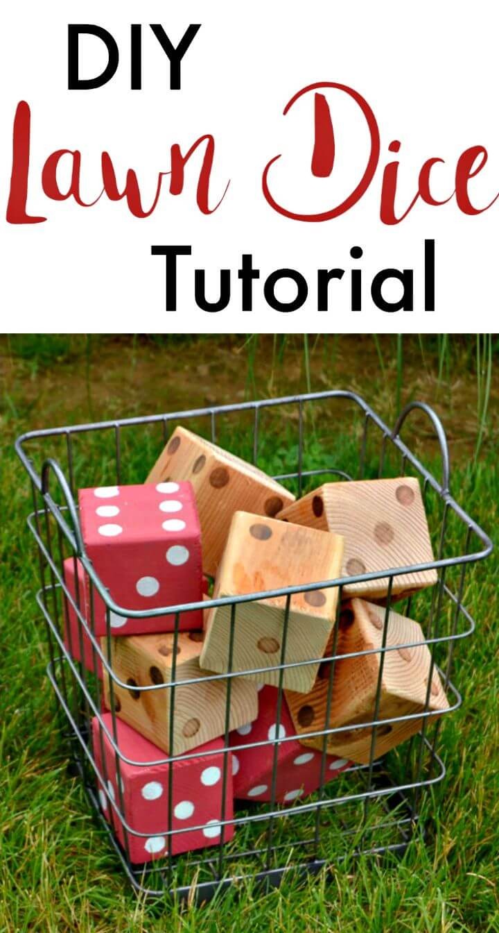 Adorable DIY Lawn Dice Tutorial: