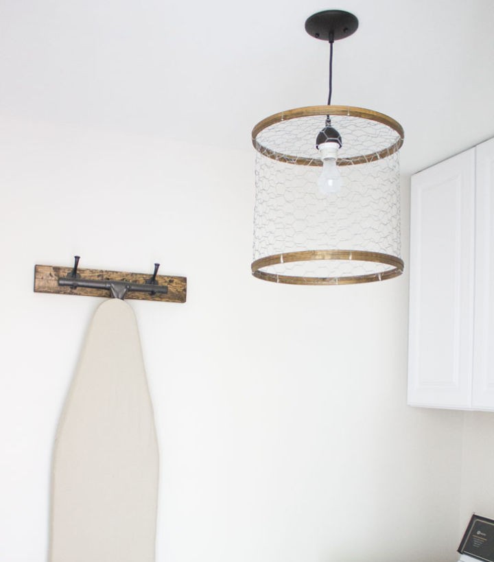 Make a Chicken Wire Light Fixture