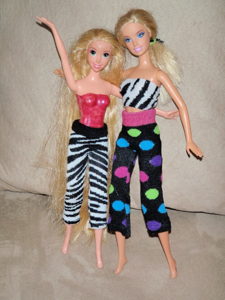 Turn Old Socks Into Barbie Clothes