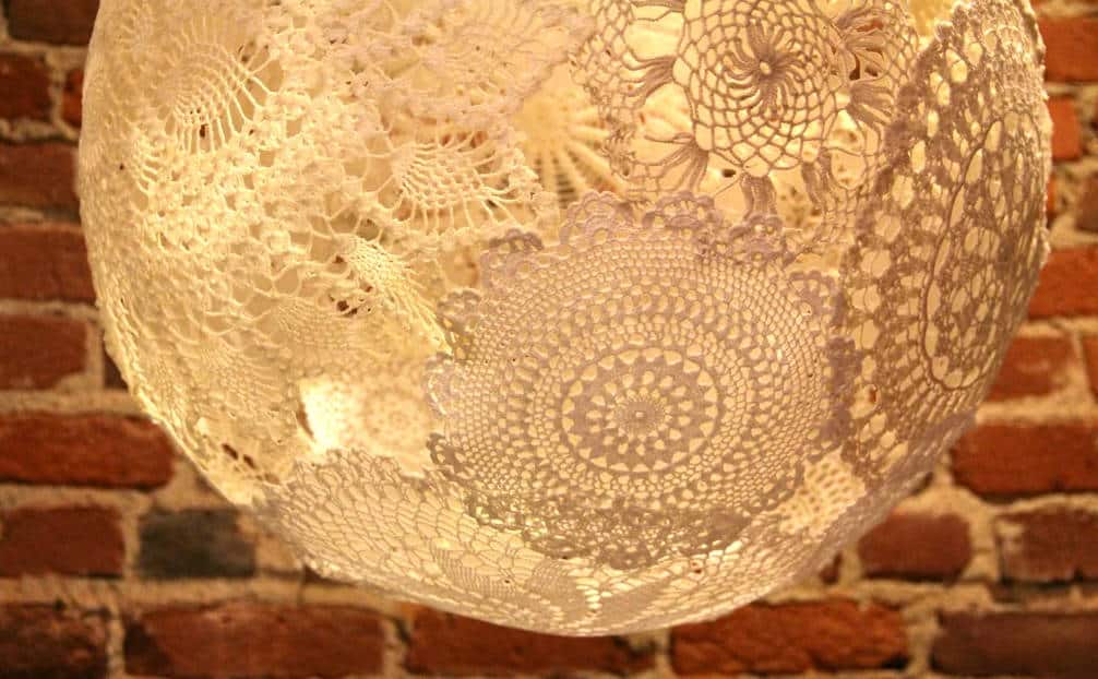 DIY Doily Lampshade