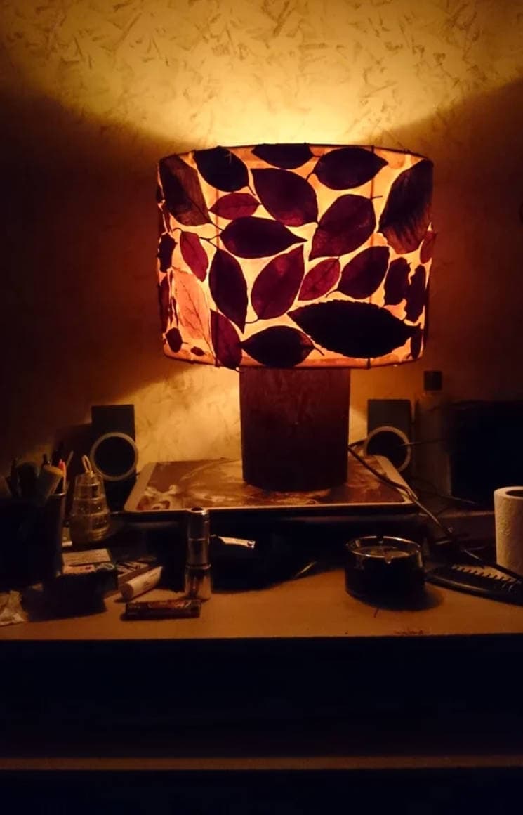 DIY Fall Leaf Lampshade