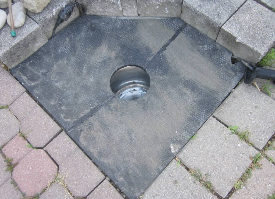 Install the Mat Over the Reservoir