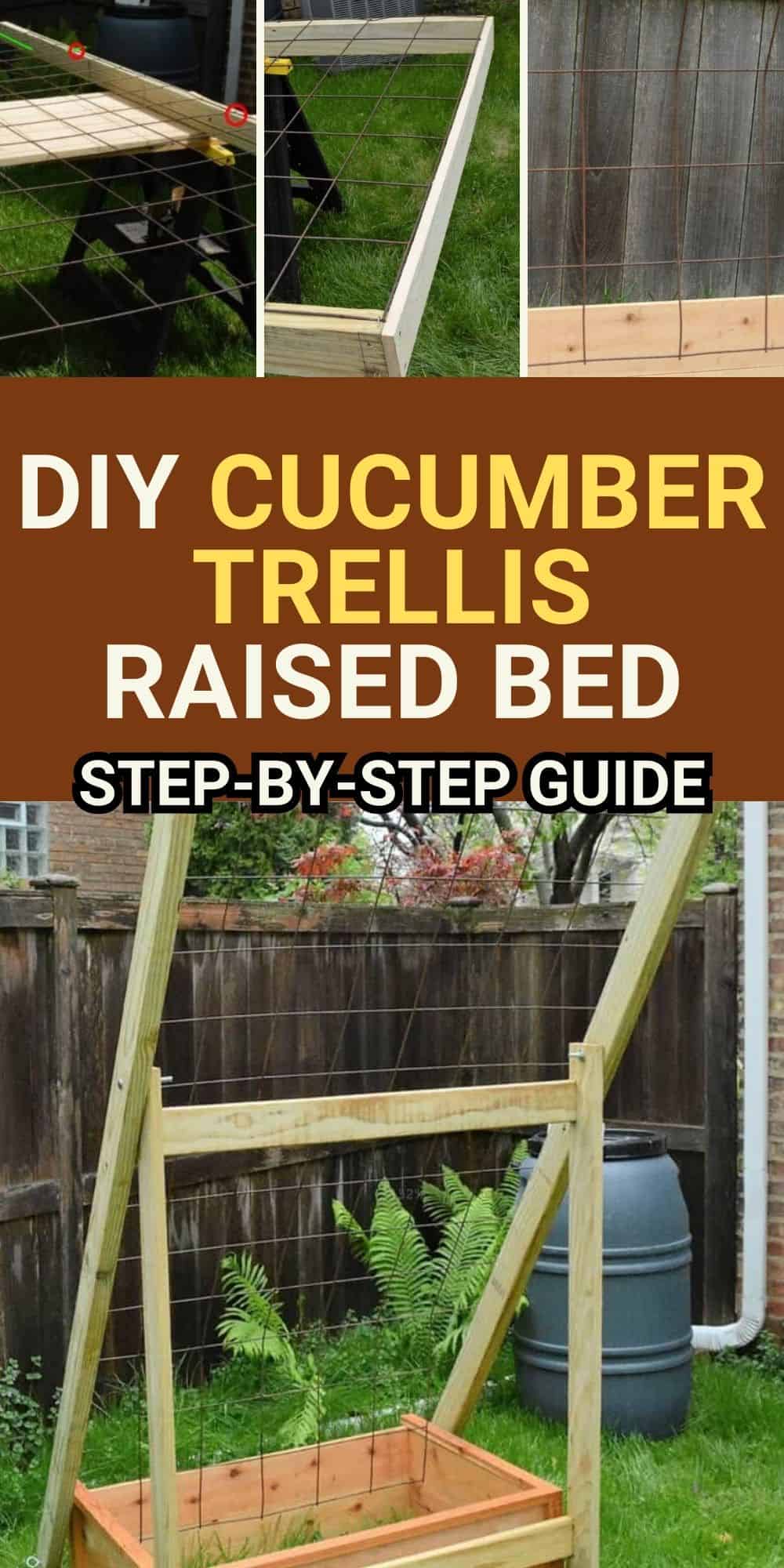 diy cucumber trellis raised bed