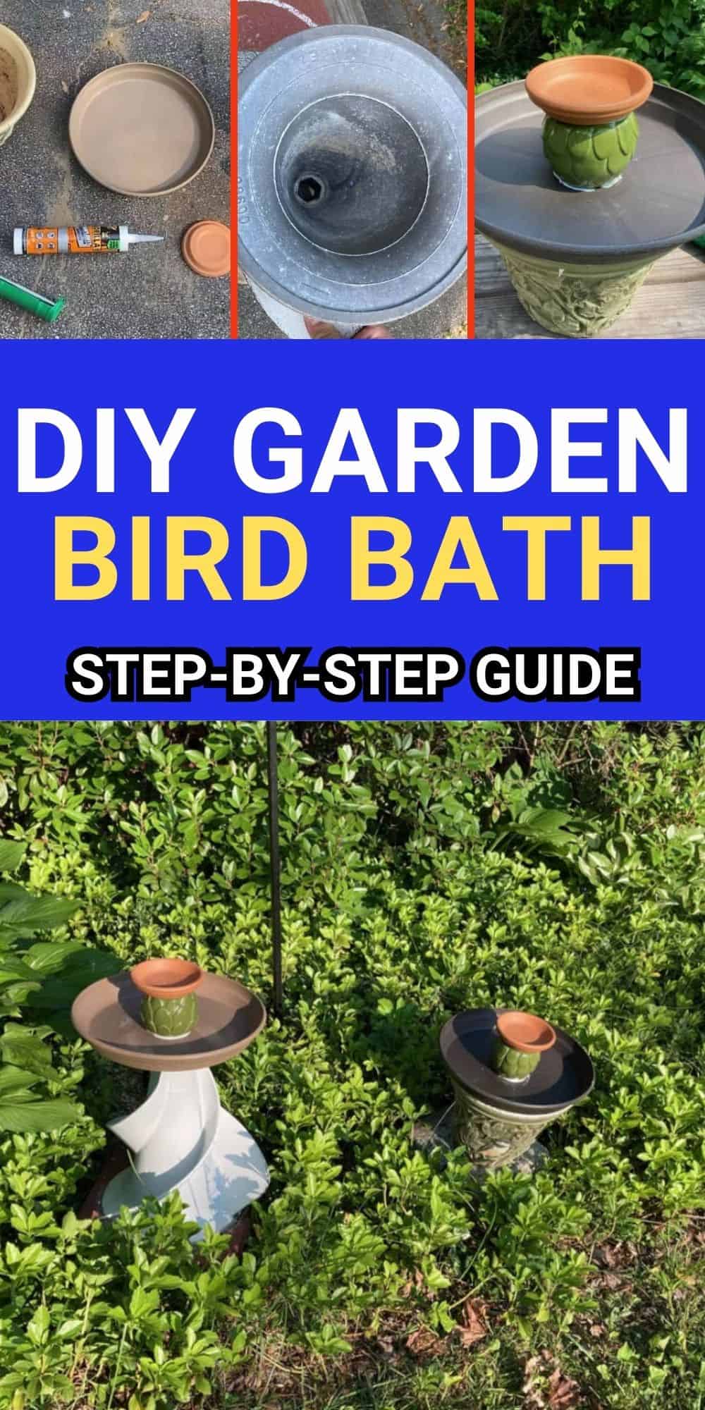 diy garden bird bath