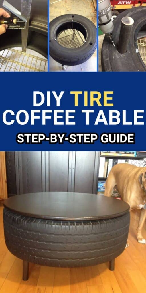 How to Build a DIY Coffee Table From a Recycled Truck Tire