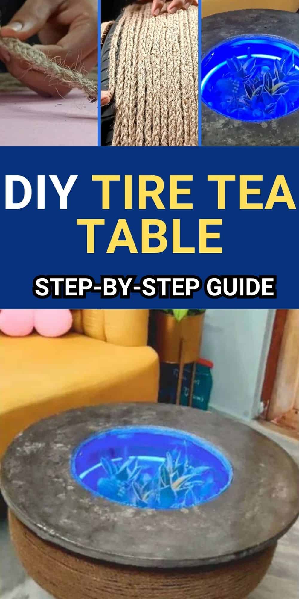 DIY Tire Tea Table